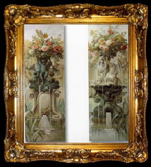 framed  unknow artist Floral, beautiful classical still life of flowers.098, ta009-2